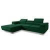 ECKSOFA Divo, Seite: Links - Grün, Holz/Textil (282/204cm) - Sofnet