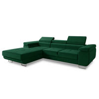 ECKSOFA Divo, Seite: Links - Grün, Holz/Textil (282/204cm) - Sofnet