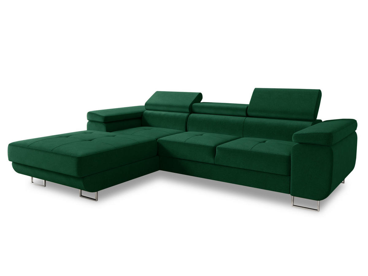 ECKSOFA Divo, Seite: Links - Grün, Holz/Textil (282/204cm) - Sofnet