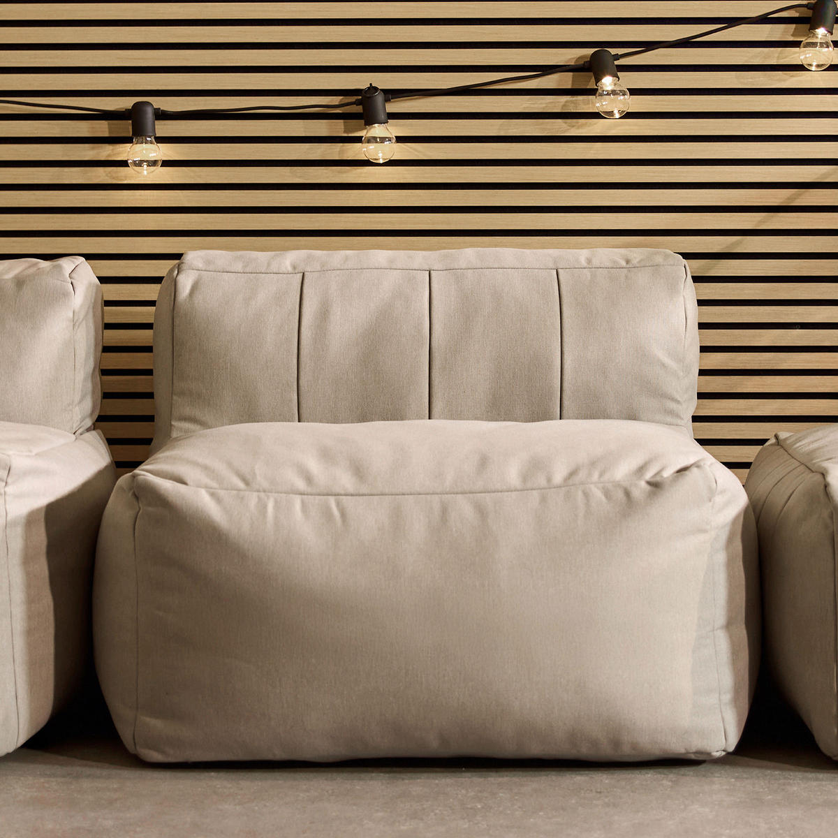 SITZSACK-SOFA Sessel - Beige, Textil (95/68/100cm) - icon