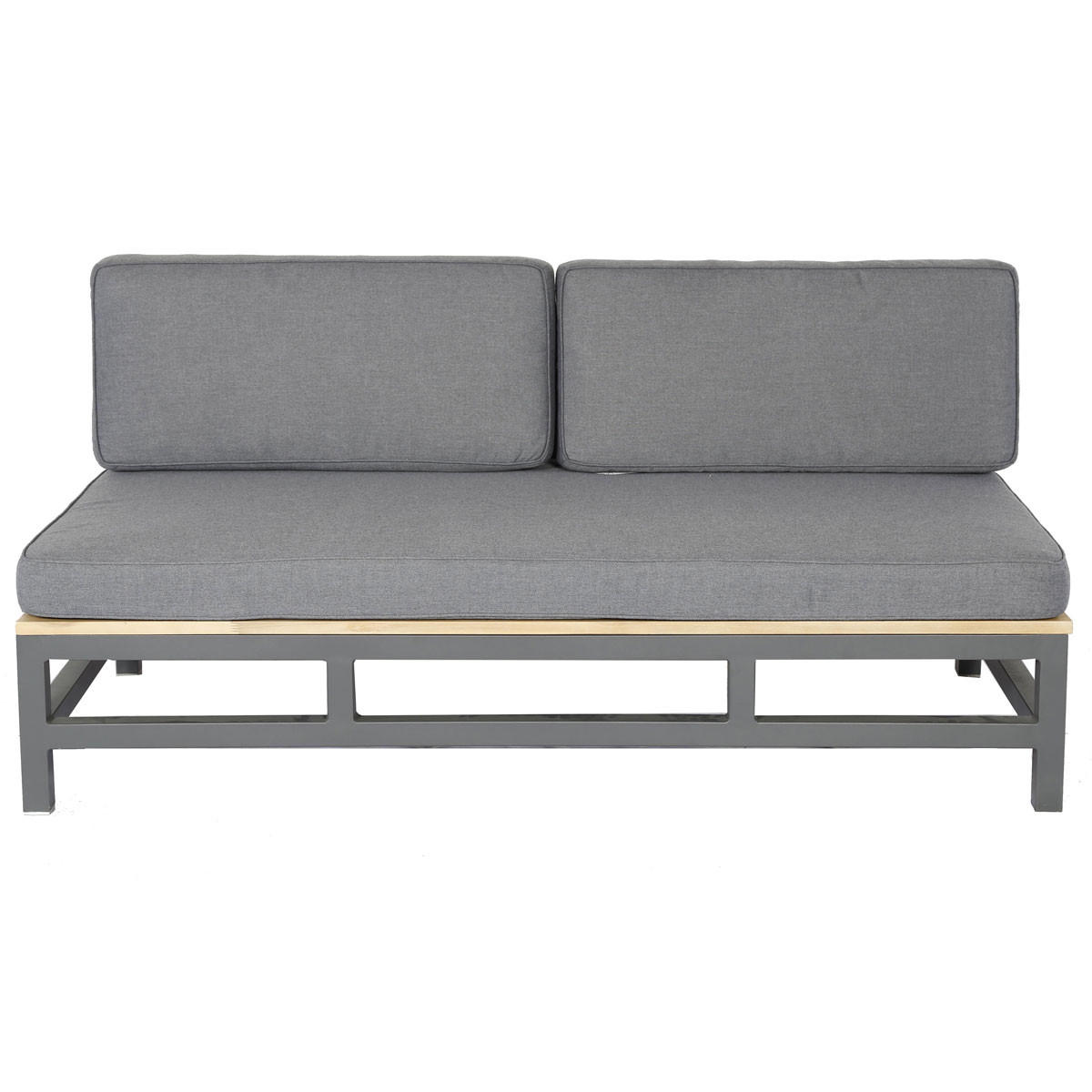 GARTENECKLOUNGE Set Modulare Premium Betis 6-tlg. mit Kissen - Grau, Metall - EUROFAR