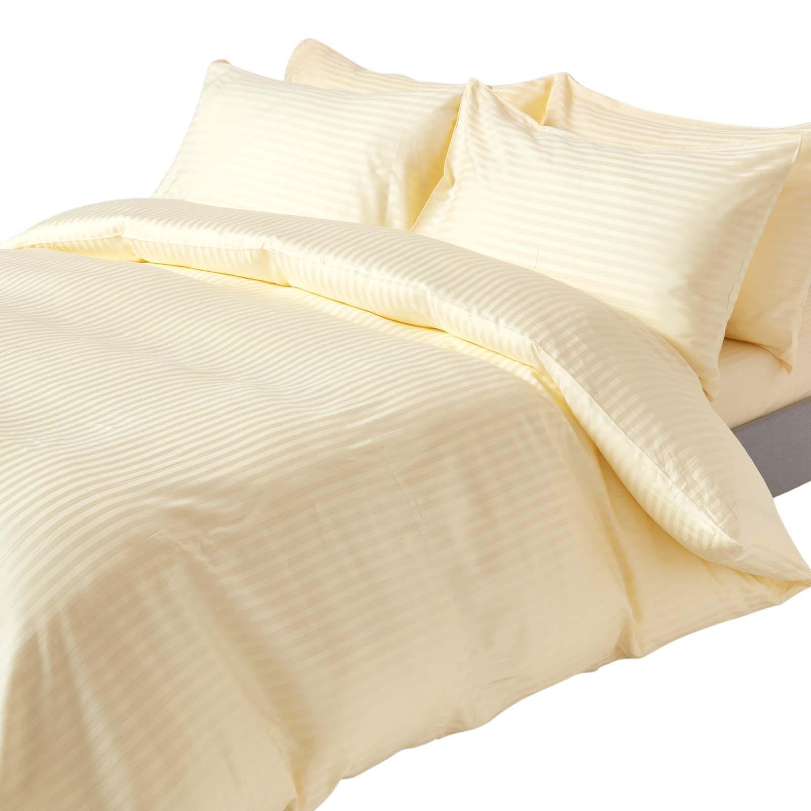 BETTWÄSCHE Damast Fadendichte 330 - Creme, Textil (260/220cm) - Homescapes
