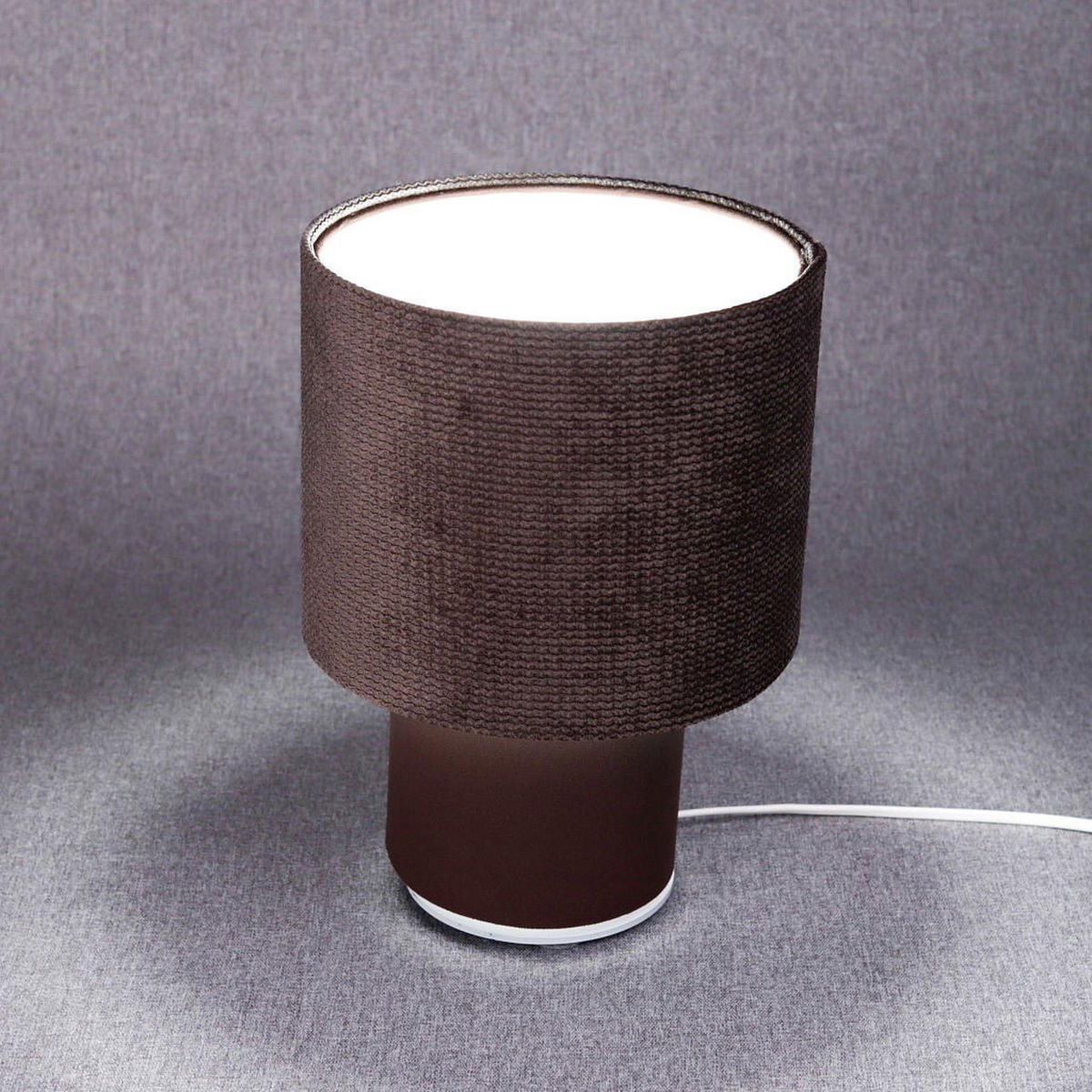 TISCHLAMPE Braun 20/17 cm - Braun, Kunststoff (17/0.7/17cm) - ONZENO