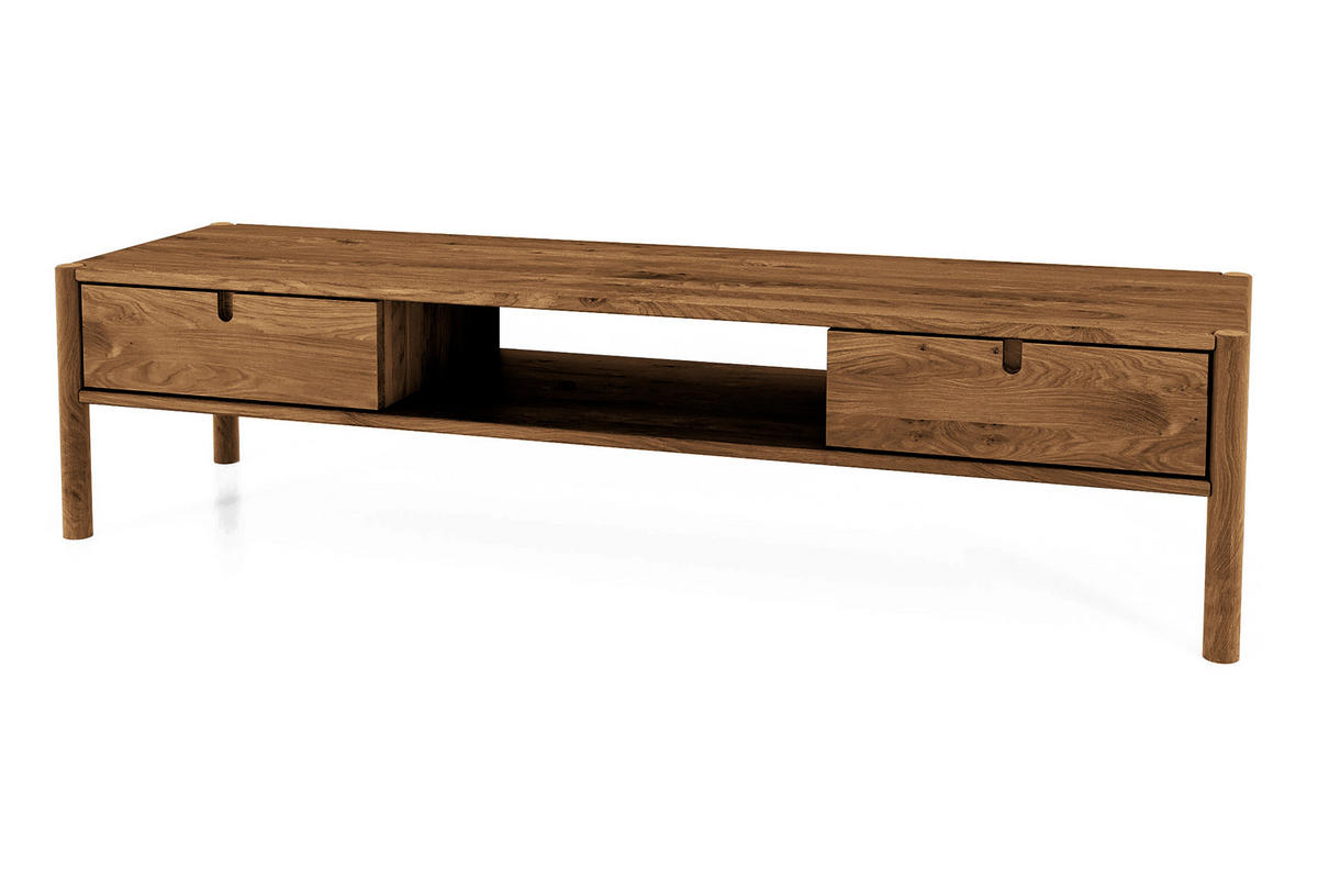 TV-SCHRANK INA Wildeiche - Alteiche, Holz (160/39/46cm) - byoak