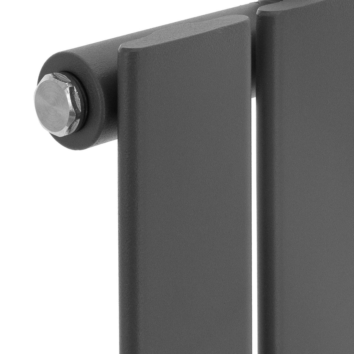 BADHEIZKÖRPER Stella 480x1800 mm Anthrazit mit Mittelanschluss - Anthrazit, Metall (48/180/5cm) - LuxeBath