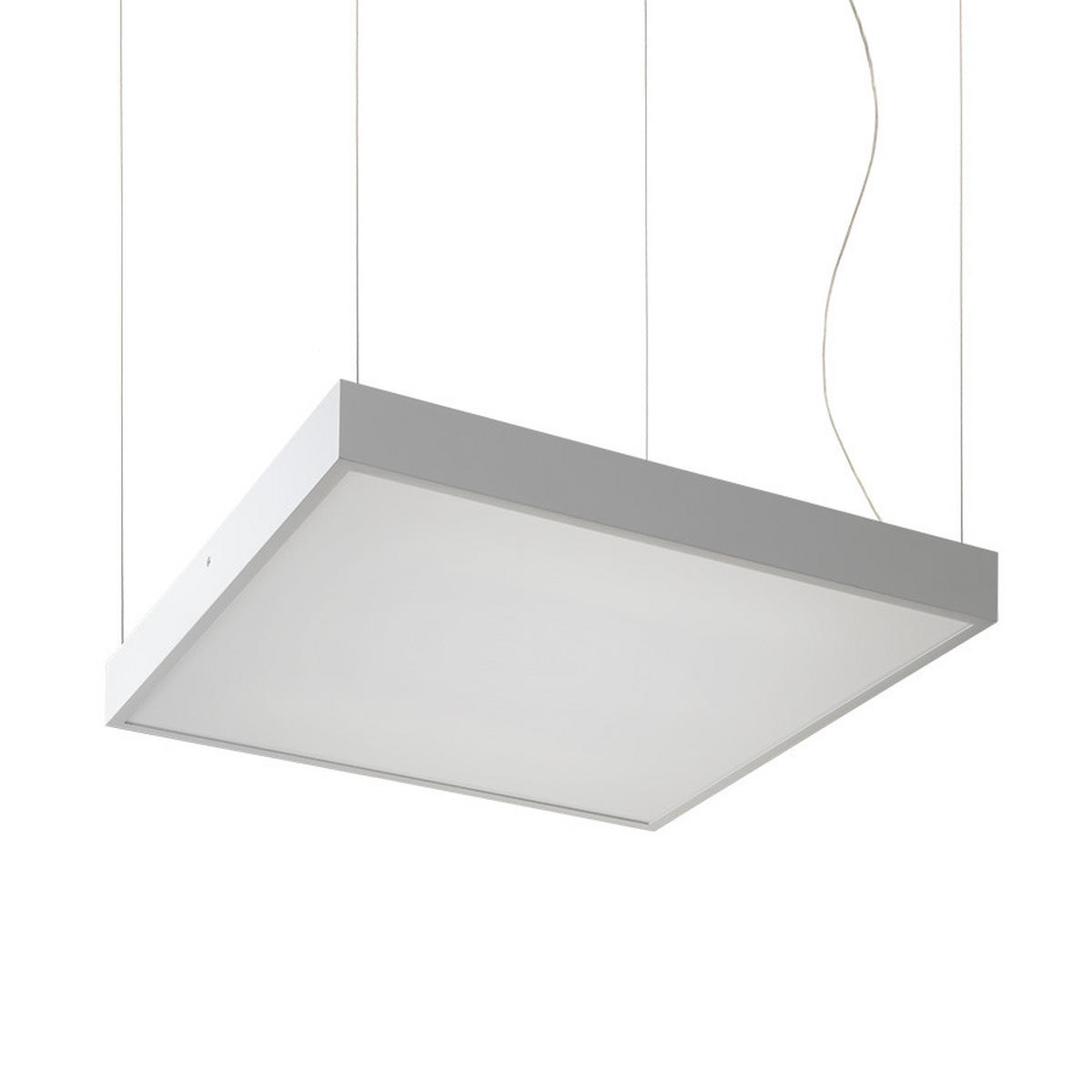 PENDELLEUCHTE STRUCTURAL LED 55x55 Weiß 48 W - Weiß, Metall (30/30/120cm) - Rendl