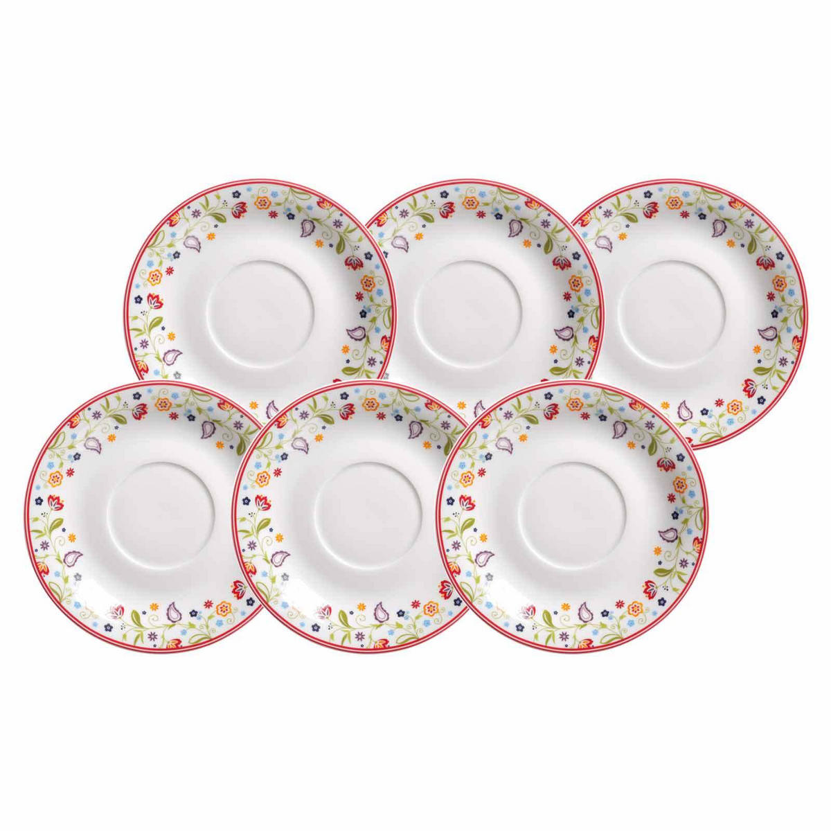 JUMBOUNTERTASSEN Shanti bunt ø 17 cm 6er Set - Multicolor, Keramik (17cm) - Ritzenhoff Breker