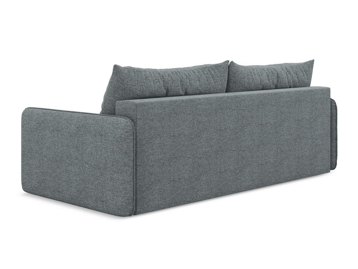 3-SITZER SOFA mit Schlaffunktion Chenille Stoff Blau - Blau/Blaugrau, Kunststoff/Textil (216/86/105cm) - Makamii