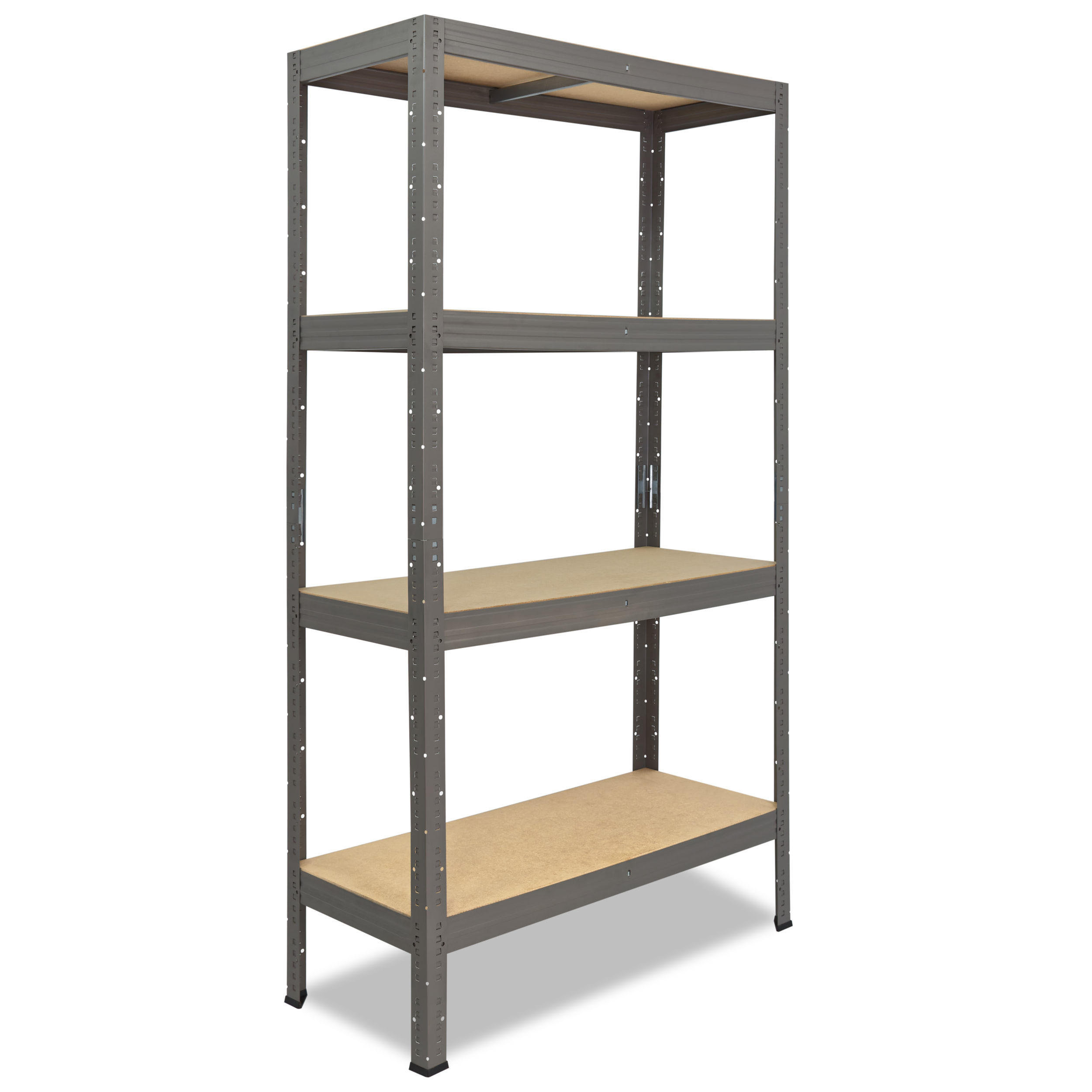 SCHWERLASTREGAL PRO 180x75x40 cm in grau mit 4 Böden und 200 kg Traglast pro Boden - Grau, Metall (75/180/40cm) - shelfplaza