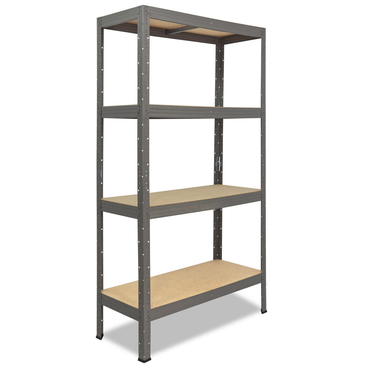 SCHWERLASTREGAL PRO 180x75x40 cm in grau mit 4 Böden und 200 kg Traglast pro Boden - Grau, Metall (75/180/40cm) - shelfplaza
