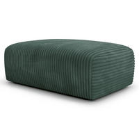 POLSTERHOCKER - Cord - Schwarz/Grün, Kunststoff/Textil (110/40/72cm) - home24