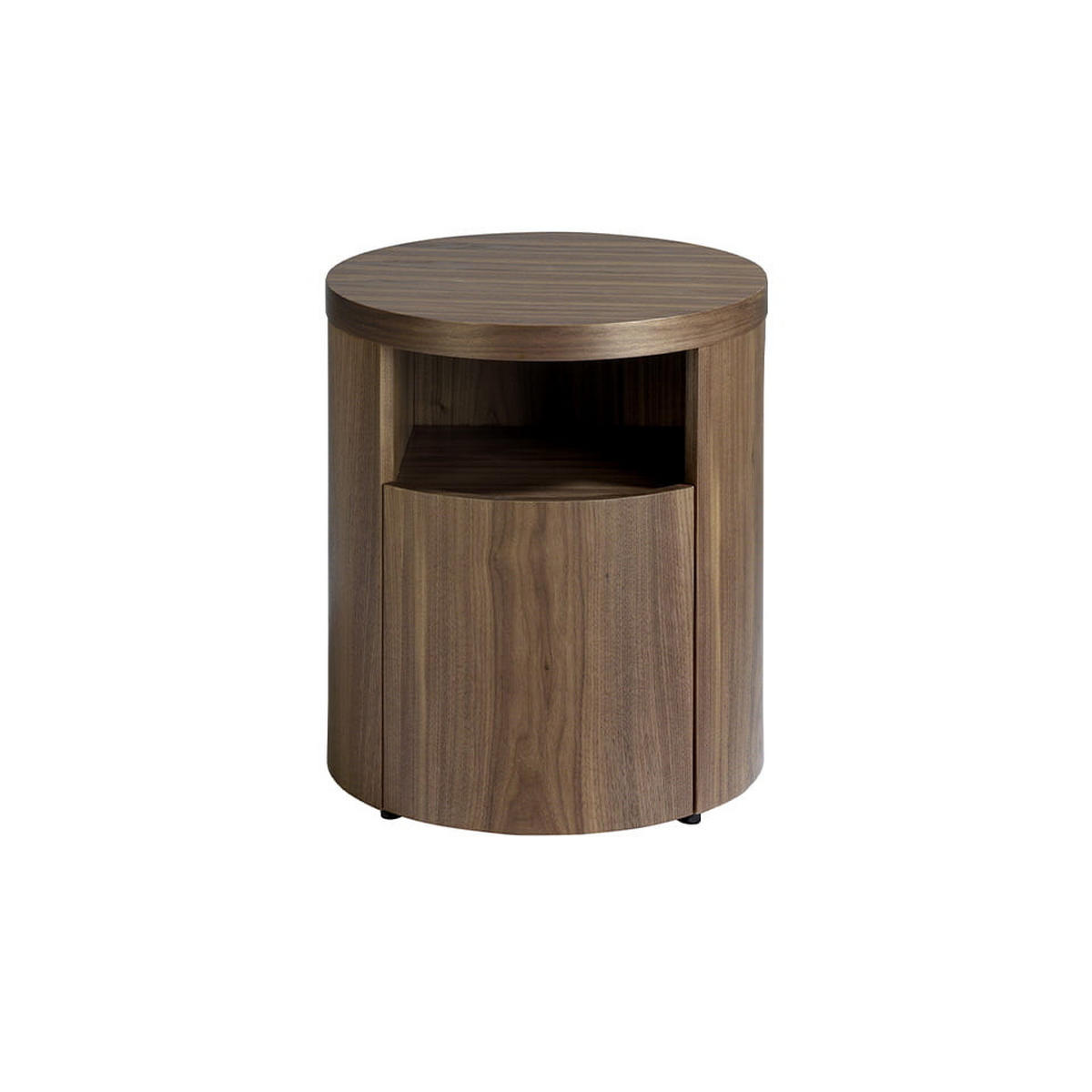 NACHTTISCH Rund Walnuss 48/48/55 cm - Nussbaumfarben, Holz (48/55/48cm) - ANGEL CERDA