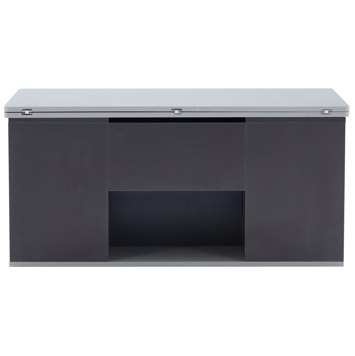COUCHTISCH 100/51 cm grau aus Spanplatte mit höhenverstellbarer Tischplatte - Grau, Holzwerkstoff (100/51/47cm) - OKMYHOME