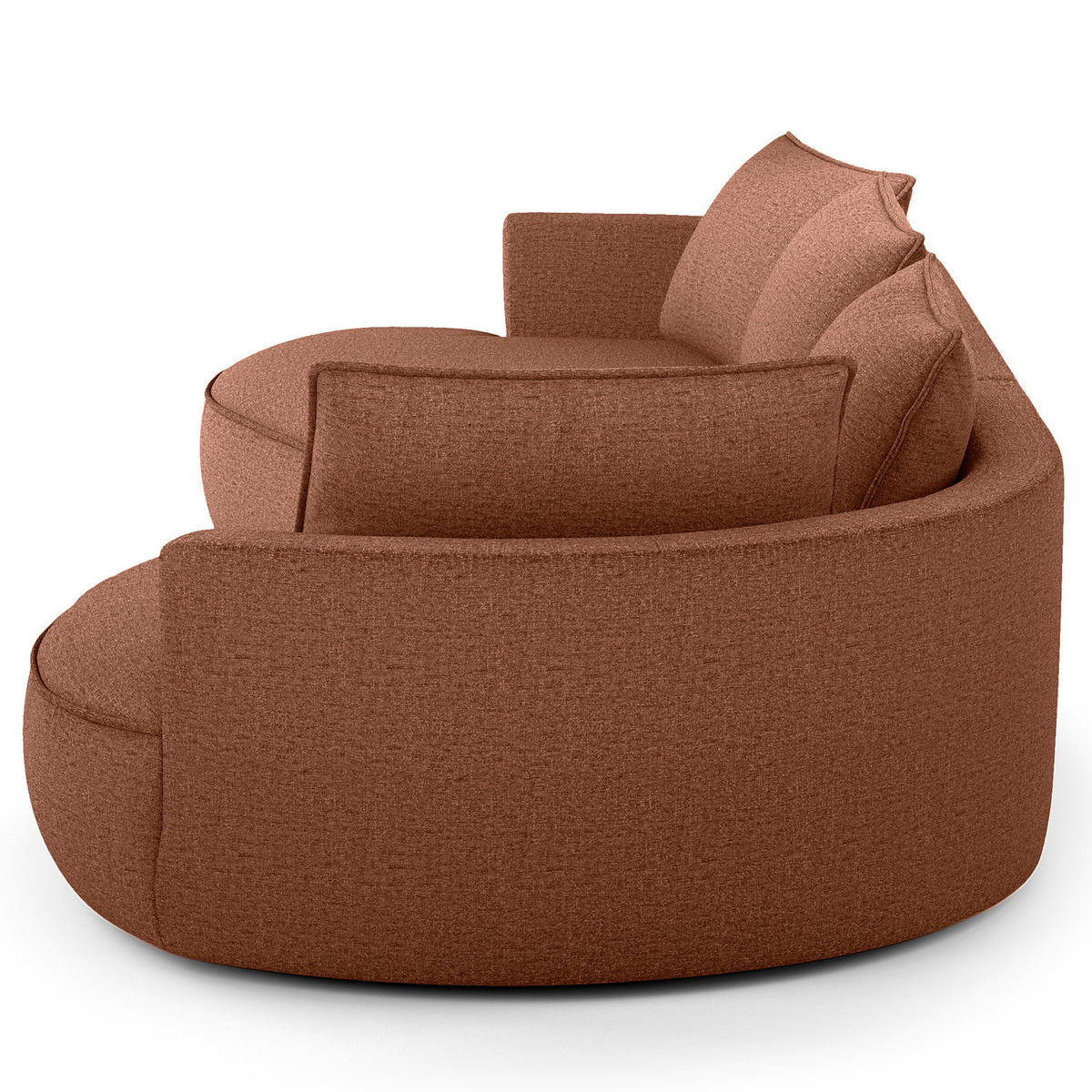 BIGSOFA - Beige/Schwarz, Kunststoff/Textil (322/82/154cm) - home24