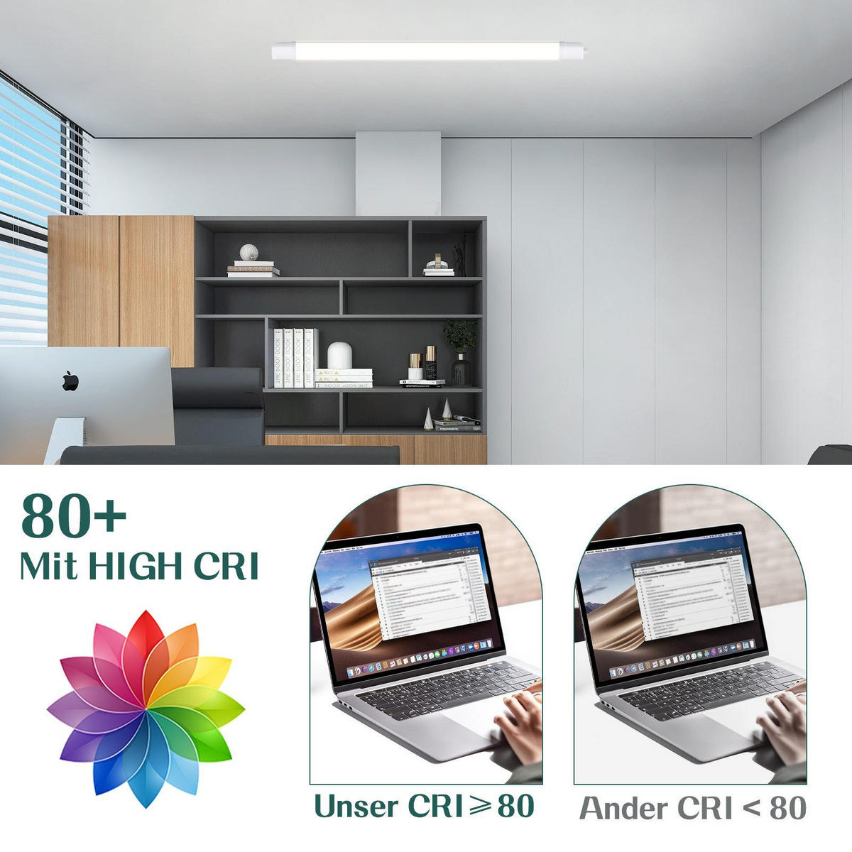 LED-DECKENLEUCHTE Macbeth 5.8/90/3.5cm - Weiß, Kunststoff (90/5.8/3.5cm) - Nettlife