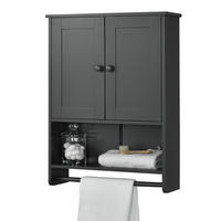 HÄNGESCHRANK Steyr - Dunkelgrau, Holzwerkstoff (48.7/65/14.5cm) - [en.casa]