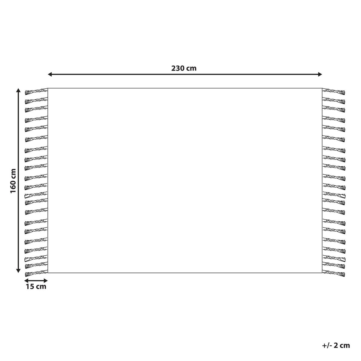 VINTAGE-OUTDOOR TEPPICH Tabiat 230/160 cm - Weiß, Kunststoff (160/230cm) - Beliani