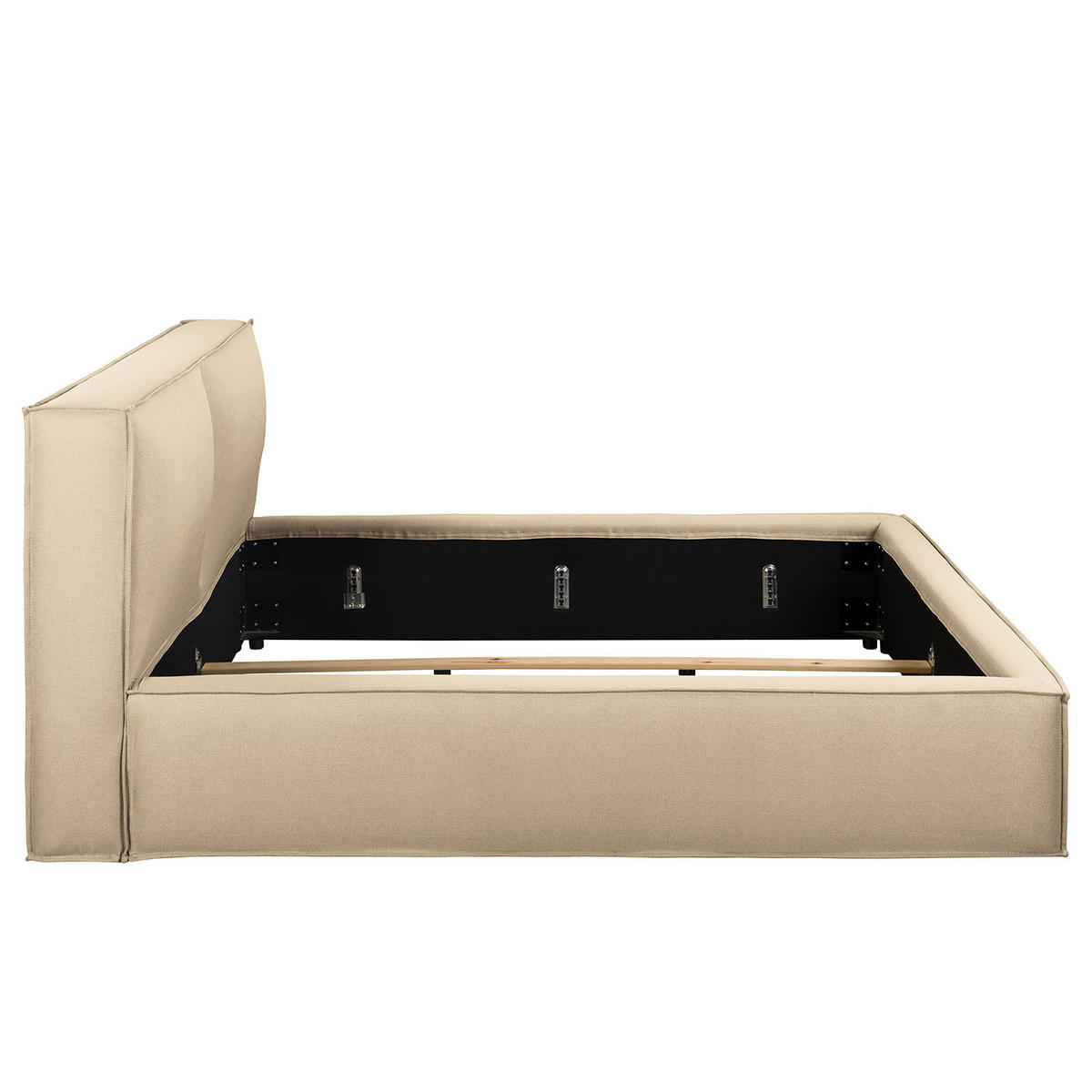 POLSTERBETT - Beige, Textil (180/200cm) - home24