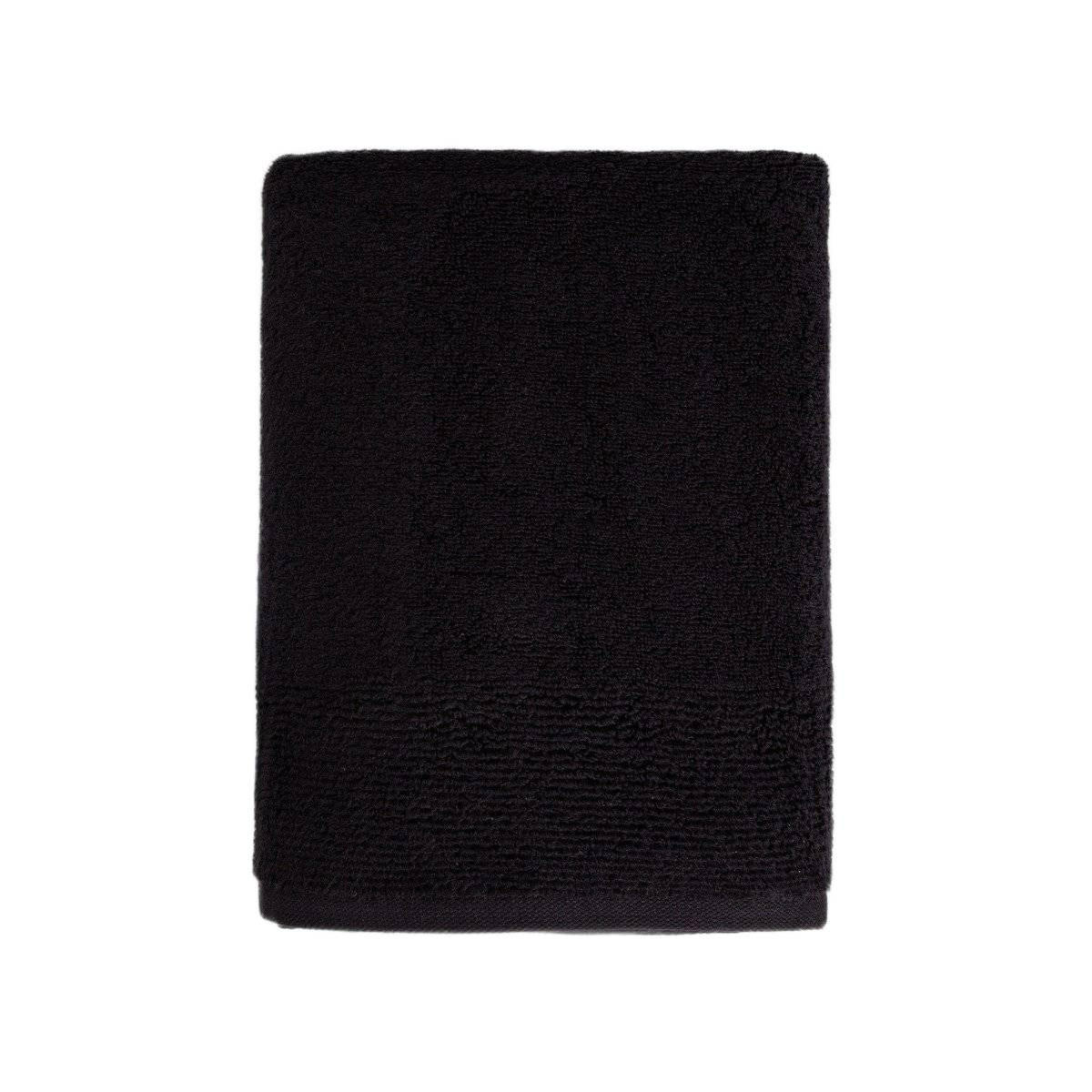 BADETUCH Desma schwarz 70/130 cm - Schwarz, Textil (70/130cm) - Homla