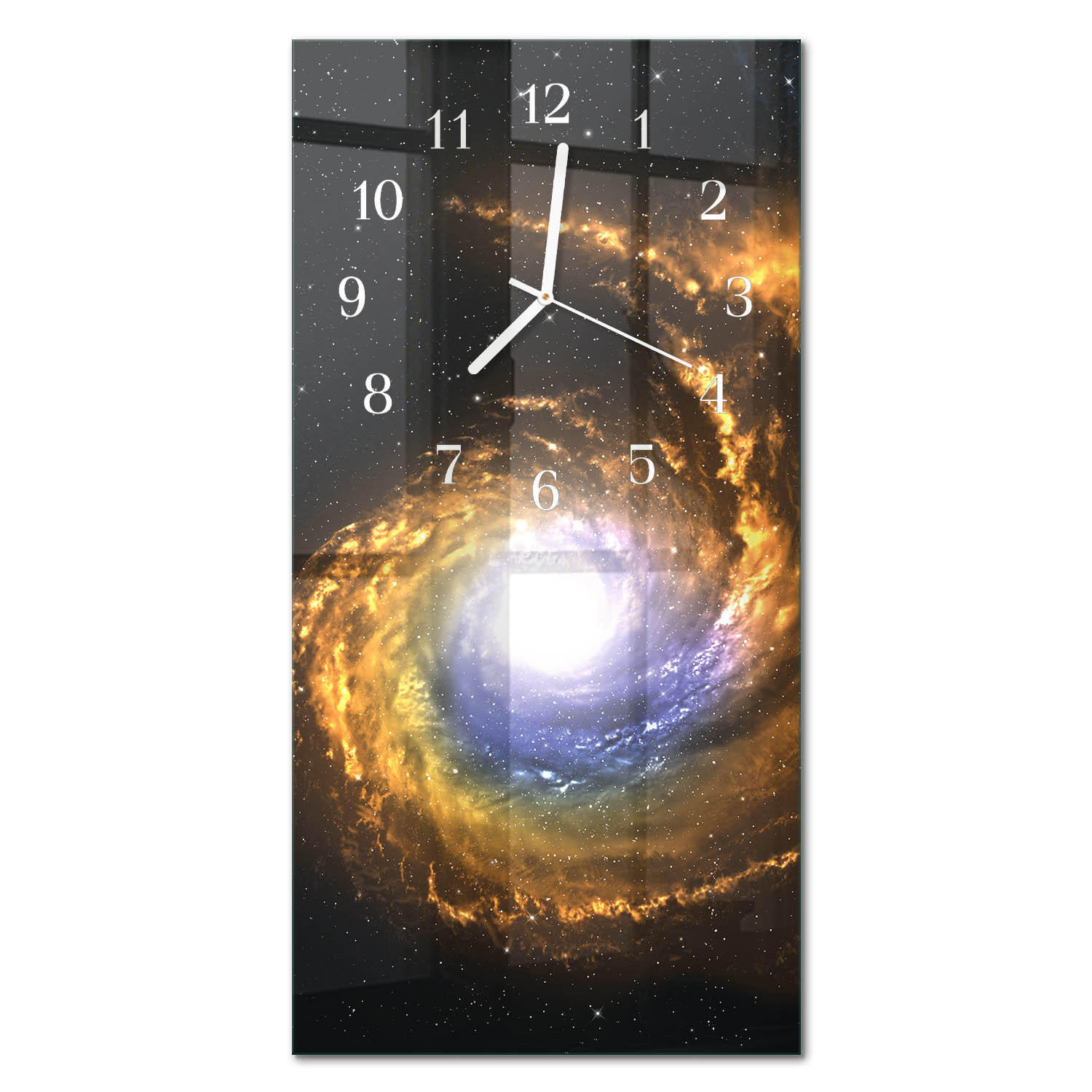 WANDUHR 30x60 cm - Abstrakte Linien - Multicolor, Glas (30/60/0.4cm) - TULUP