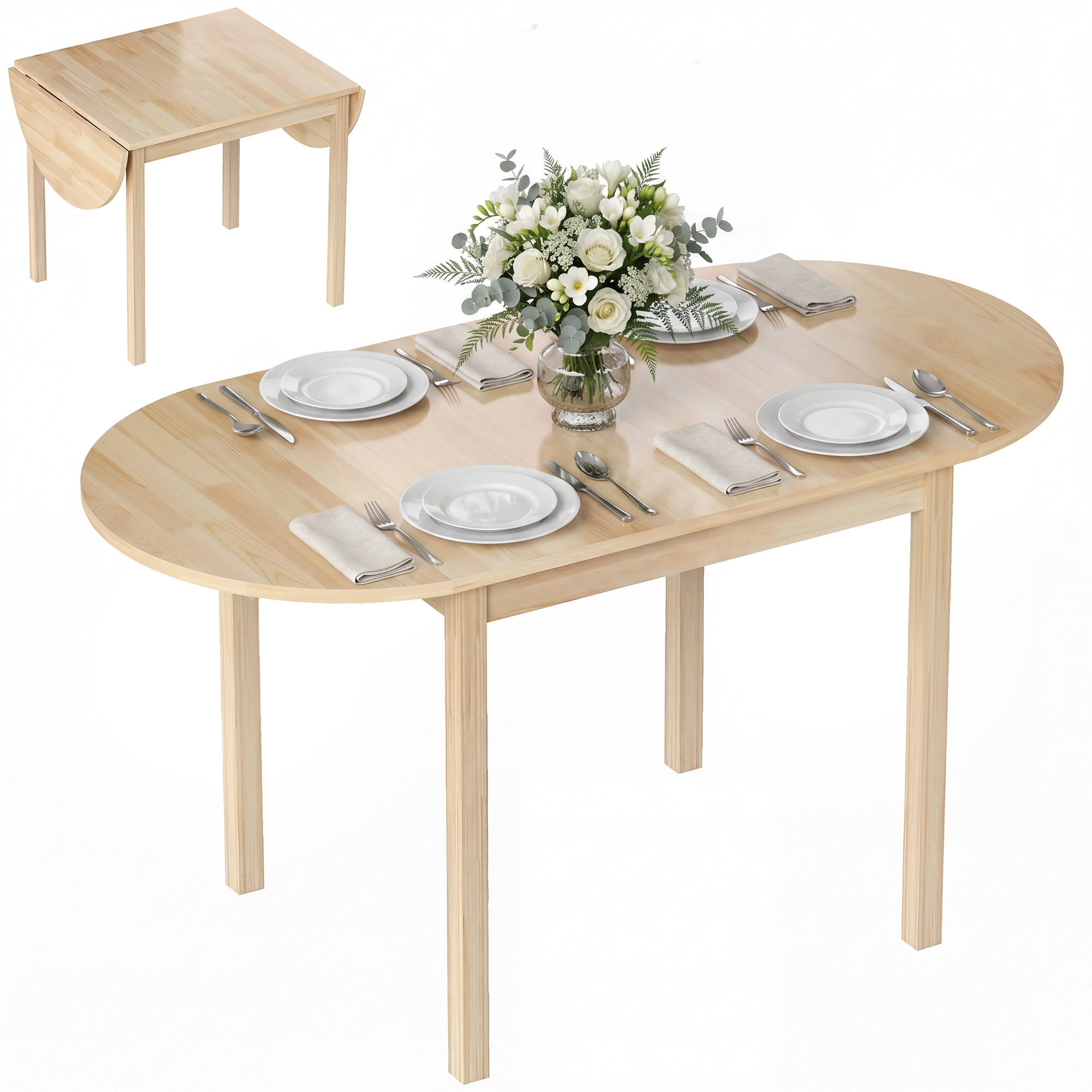XXXLutz Esstisch Natur 70x75x140 cm