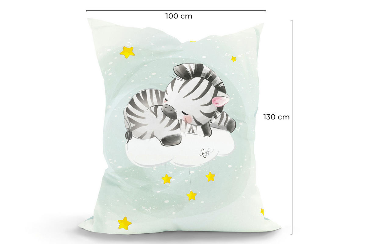 KINDER-SITZSACK - Zebra - Pastellgrün/Weiß, Textil (100/25/135cm) - Green Bean