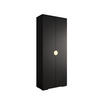 DREHTÜRENSCHRANK 236.7/100/47 2-türig - Goldfarben/Schwarz, Holz/Metall (100/236.7/47cm) - Abiks Möbel