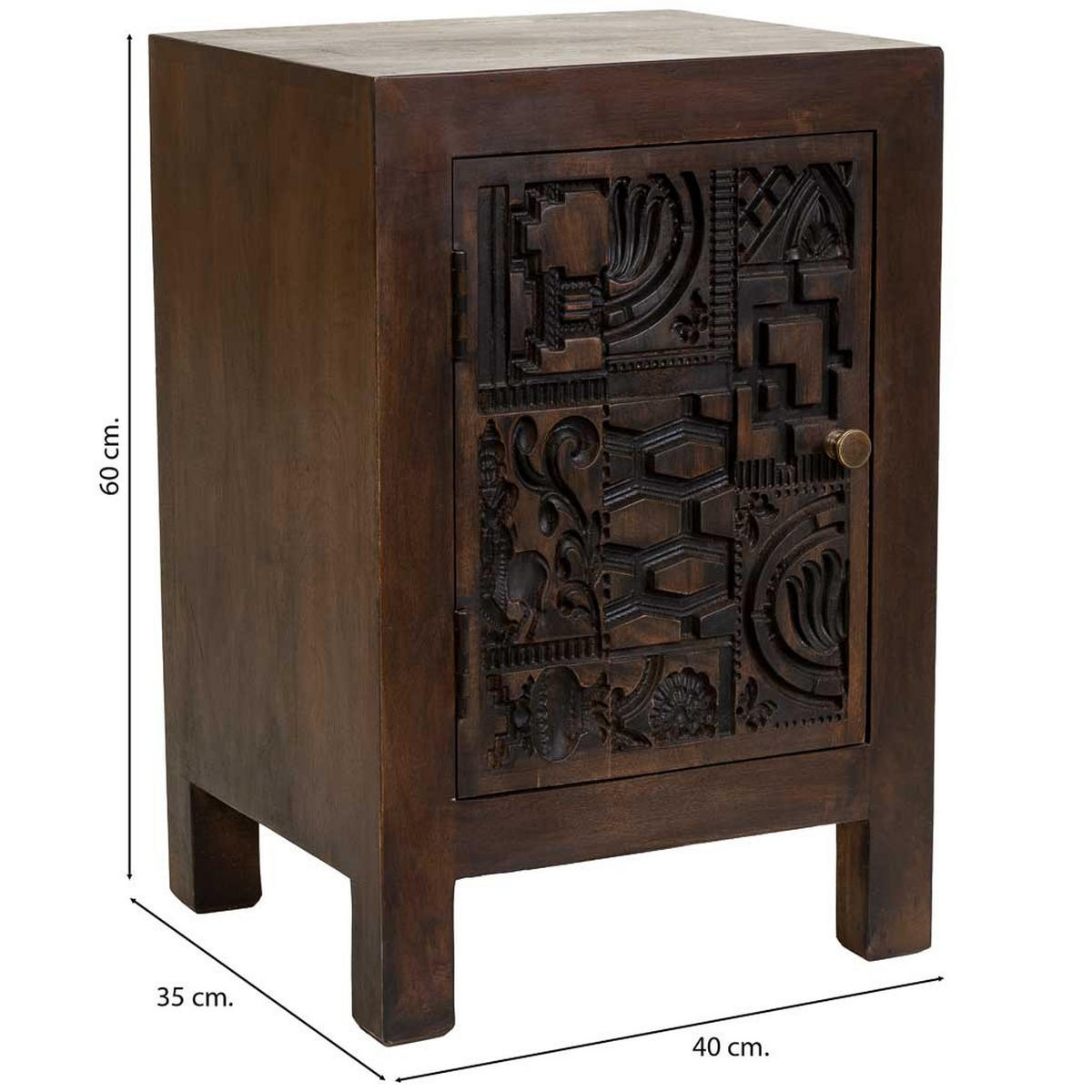 NACHTTISCH aus holz 40x35x60cm - Braun, Holz (40/60/35cm) - Wanderlust