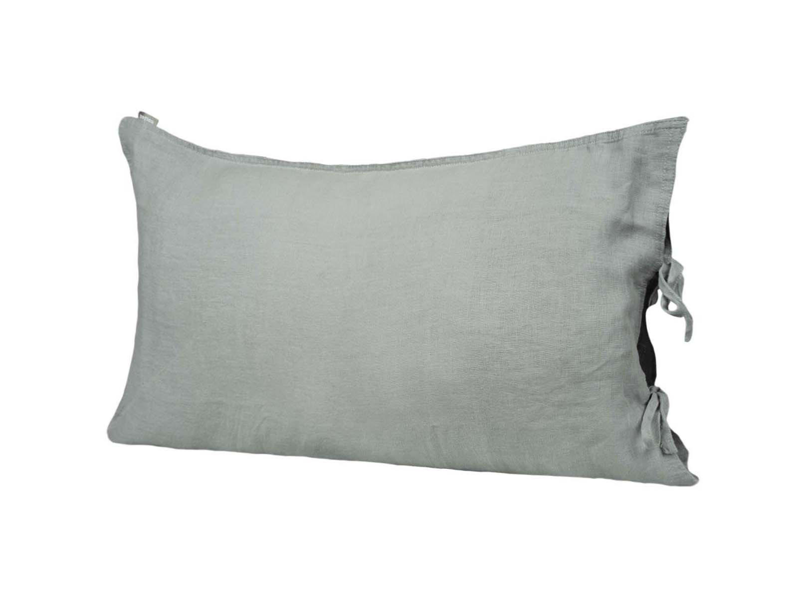 KISSENBEZUG reines Leinen stein-grau 40/60 cm - Grau, Naturmaterialien (40/60cm) - beties Heimtextil