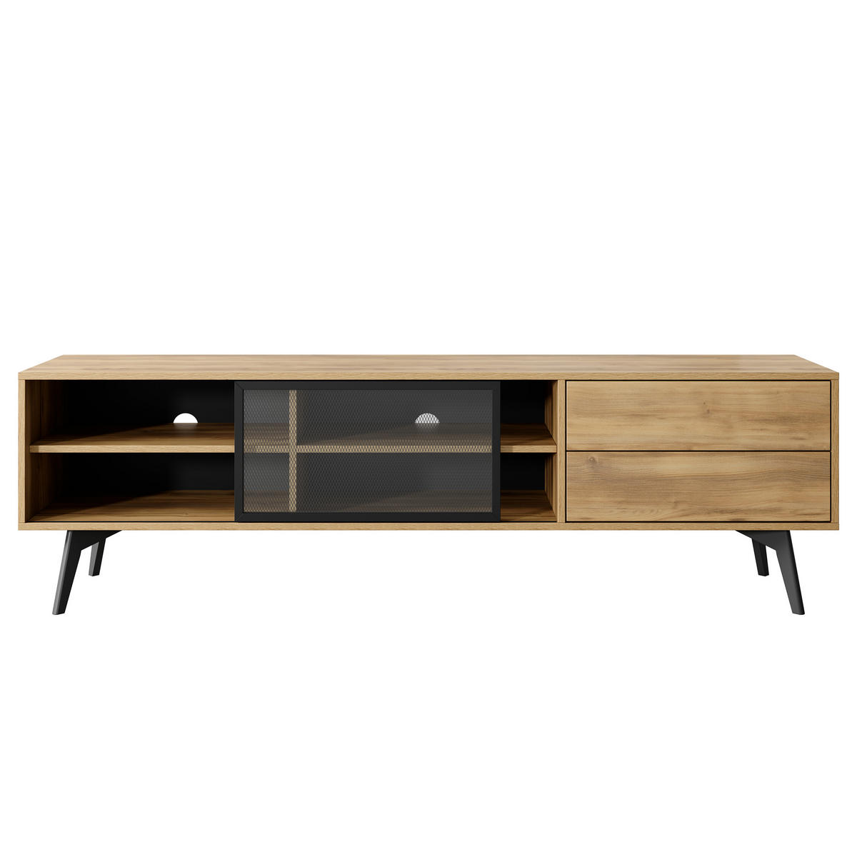 LOWBOARD VIGORE 180/53,8/39 cm, Eichefarben - Eichefarben/Naturfarben, Holzwerkstoff (180/53.8/39cm) - MASSENO