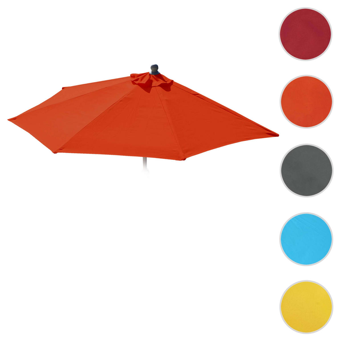ERSATZ-BEZUG SONNENSCHIRM HALBRUND Orange - Orange, Textil (285/145cm) - MCW