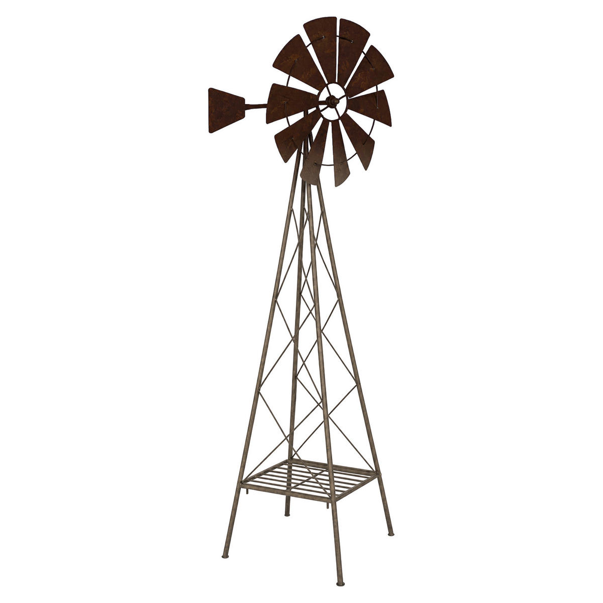 WINDRAD kugelgelagert Metall Braun 170 cm 96019 - Braun, Metall (36.5/172.5/33.5cm) - DanDiBo