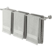 HANDTUCHHALTER Doppel Badetuchhalter Edelstahl gebürstet 85 cm - Grau, Metall (14.5/5.1/86cm)