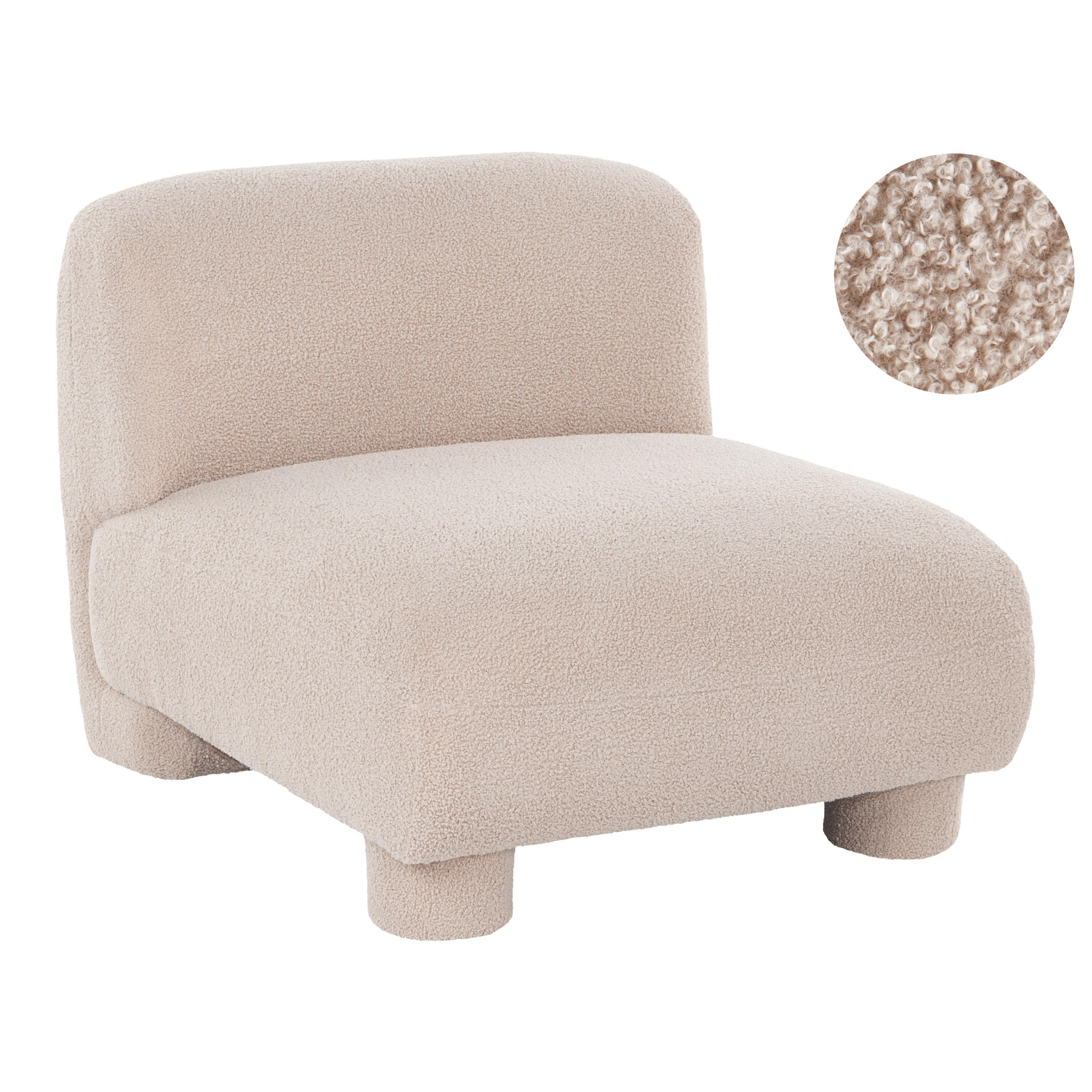 Beliani Sesselmodul Beige 81x69x91 cm