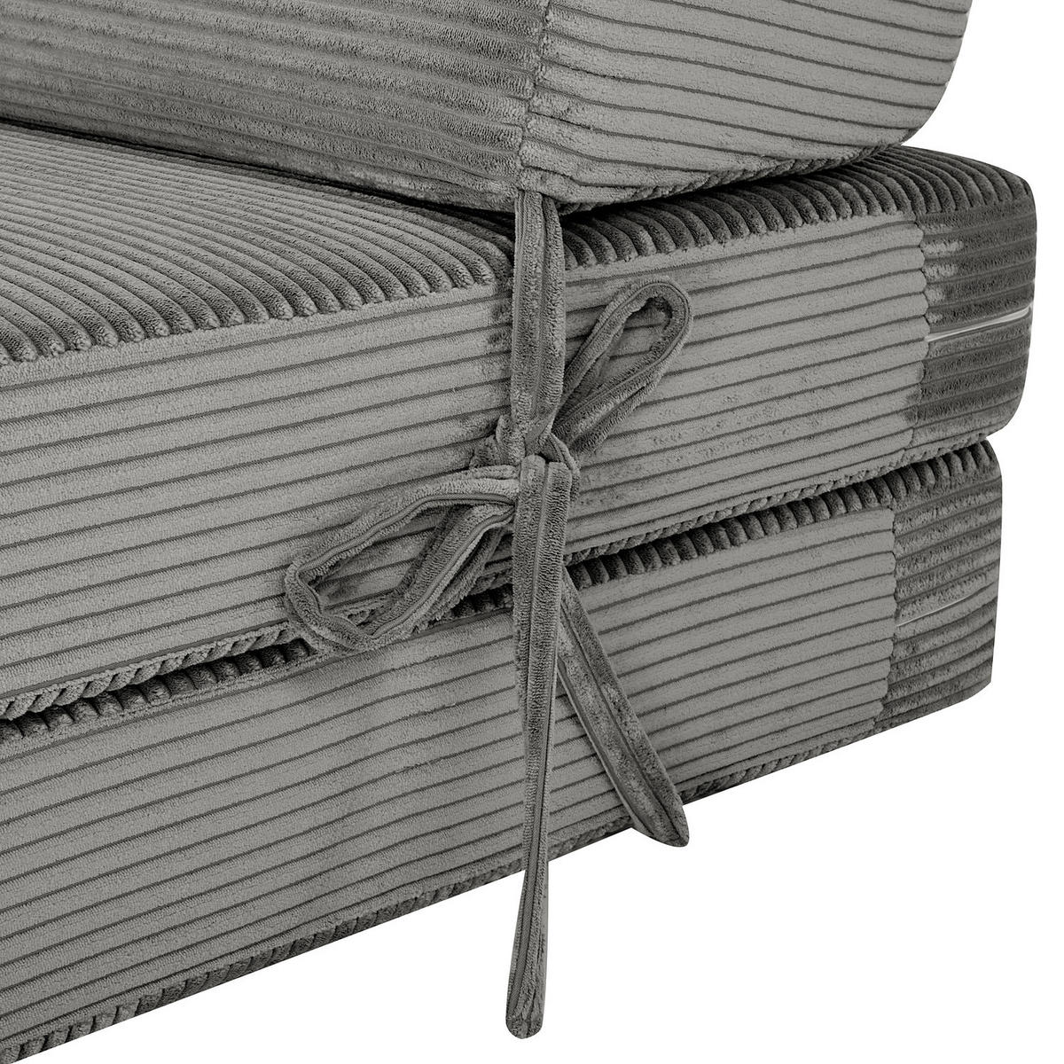 SCHLAFSESSEL - Cordstoff - Grau, Textil (74/56/80cm) - home24
