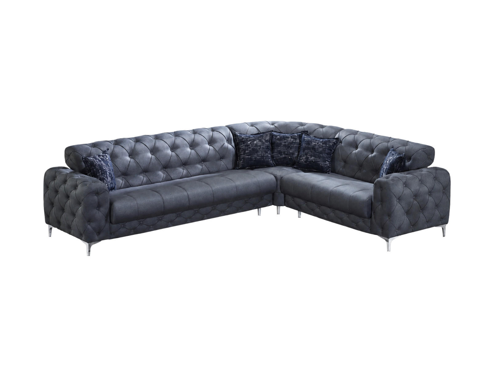 Villa Möbel Eckschlafsofa Grau 315x245 cm