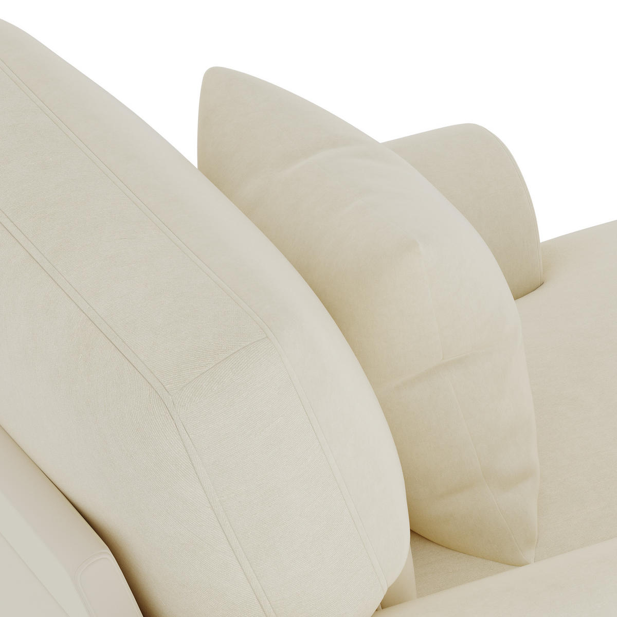 RELAXSESSEL 133x87x90 mit Liegefunktion, Samt, beige - Beige, Textil (87/90/133cm) - Luhomfu