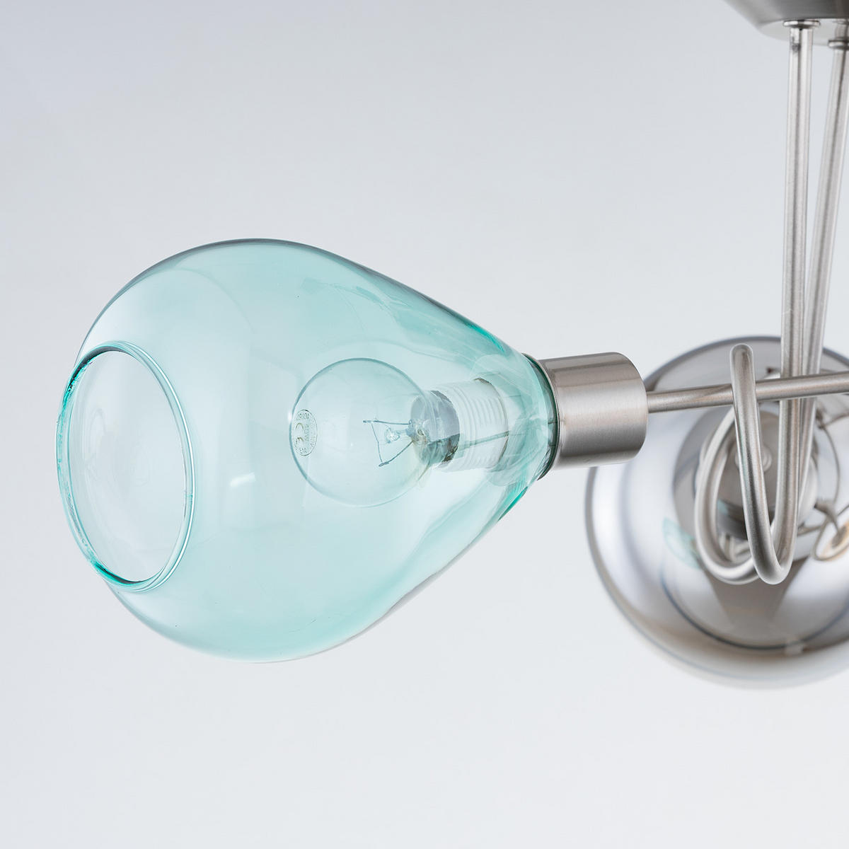 DECKENLEUCHTE - Sicherheitsglas / Eisen, 3-flammig - Multicolor, Glas (54/54/24cm) - home24