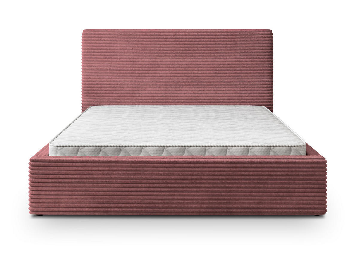 POLSTERBETT MIRETTI 120x200 cm mit Bettkästen - Rosa - Rosa, Holz/Textil - MASSENO