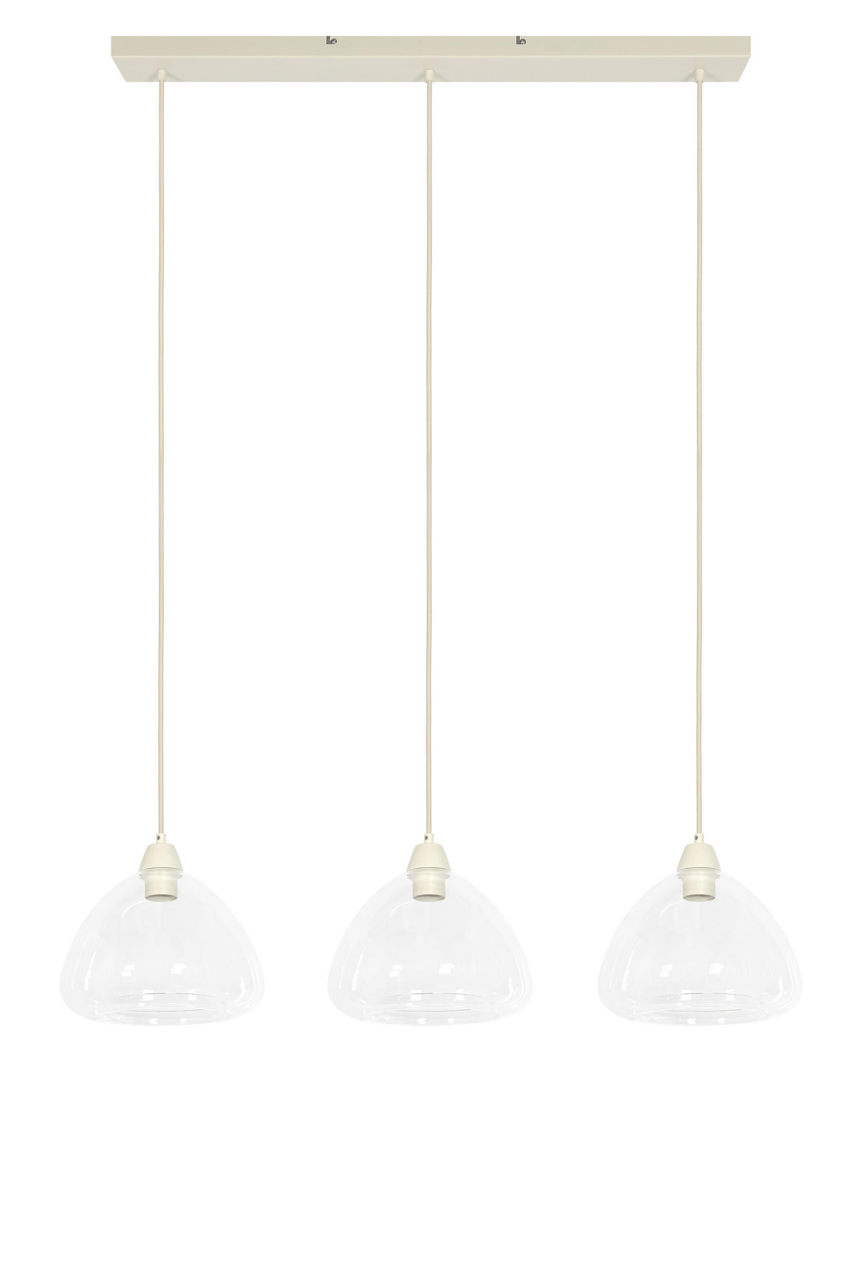 HÄNGELAMPE Bisho Weiß 94/26/19 cm - Weiß, Glas (94/26/19cm) - Light & Living