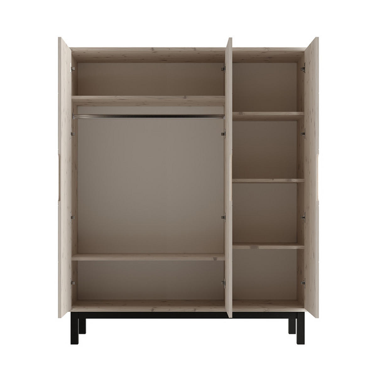 SKŘÍŇ 3DVEŘOVÁ Country Bělené dřevo - bílá, dřevo (148.2/180/53.2cm) - Petits-meubles