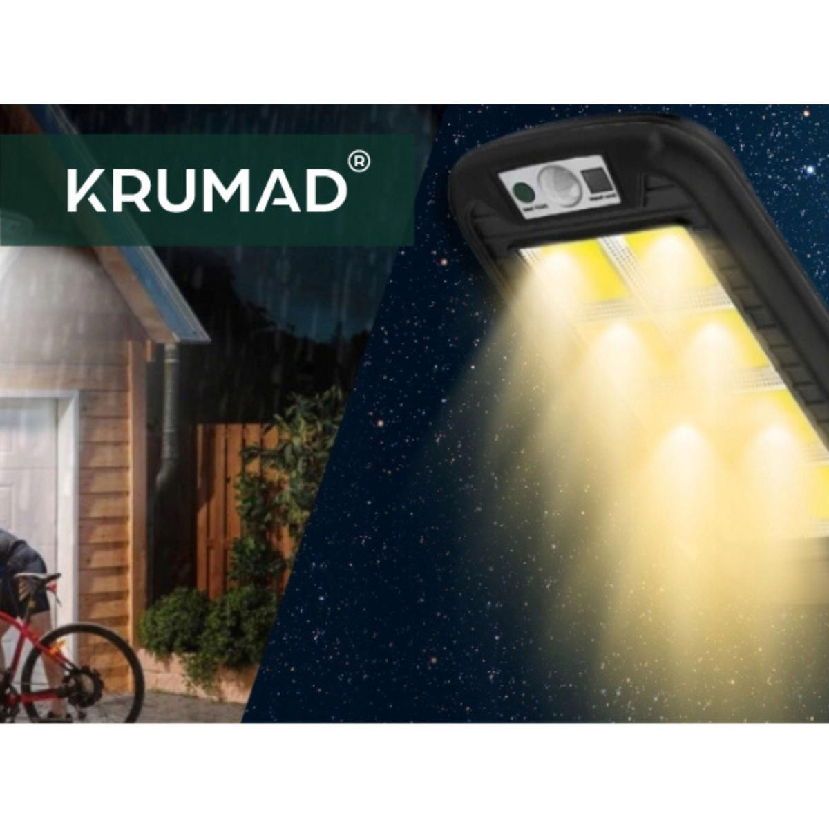 SOLARLAMPE für Außen mit Bewegungsmelder - Schwarz, Kunststoff (4/13/37cm) - KRUMAD