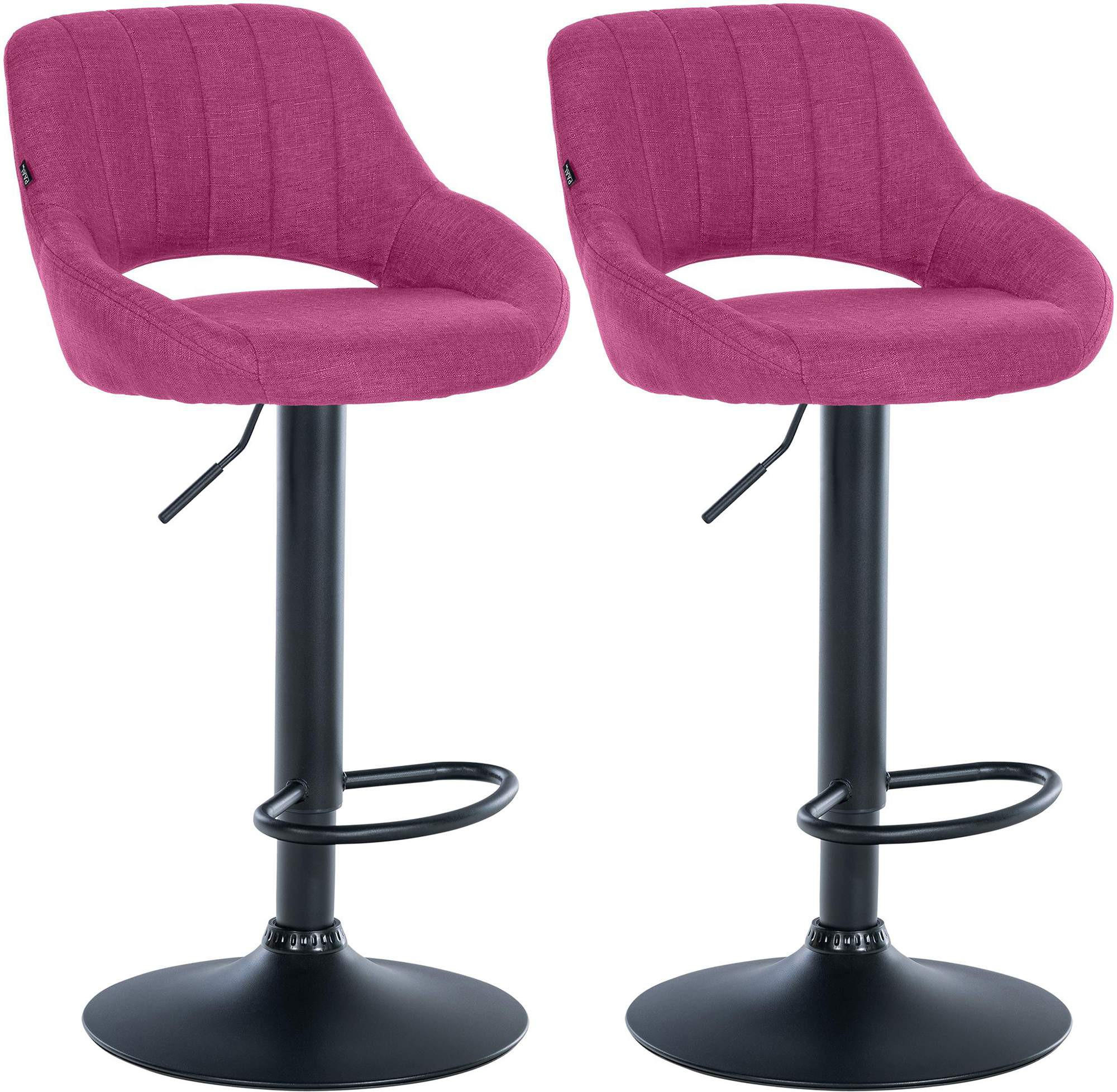 BARHOCKER 2er Set Stoff lila - Lila, Textil (47/85/48cm) - CLP