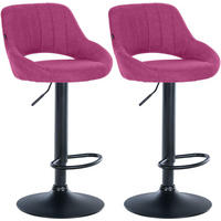 BARHOCKER 2er Set Stoff lila - Lila, Textil (47/85/48cm) - CLP