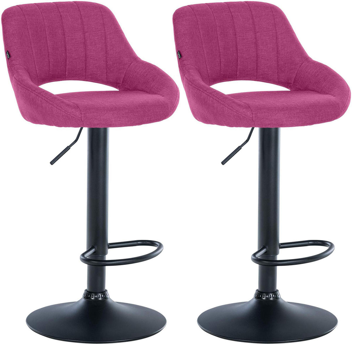 BARHOCKER 2er Set Stoff lila - Lila, Textil (47/85/48cm) - CLP
