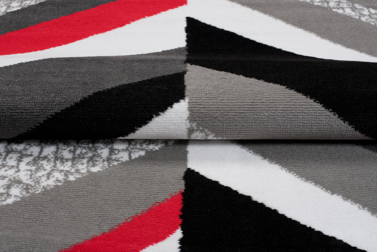 TEPPICH MAYA Rot Streifen Gestreift Meliert 160/230 cm - Rot, Textil (160/230cm) - Tapiso