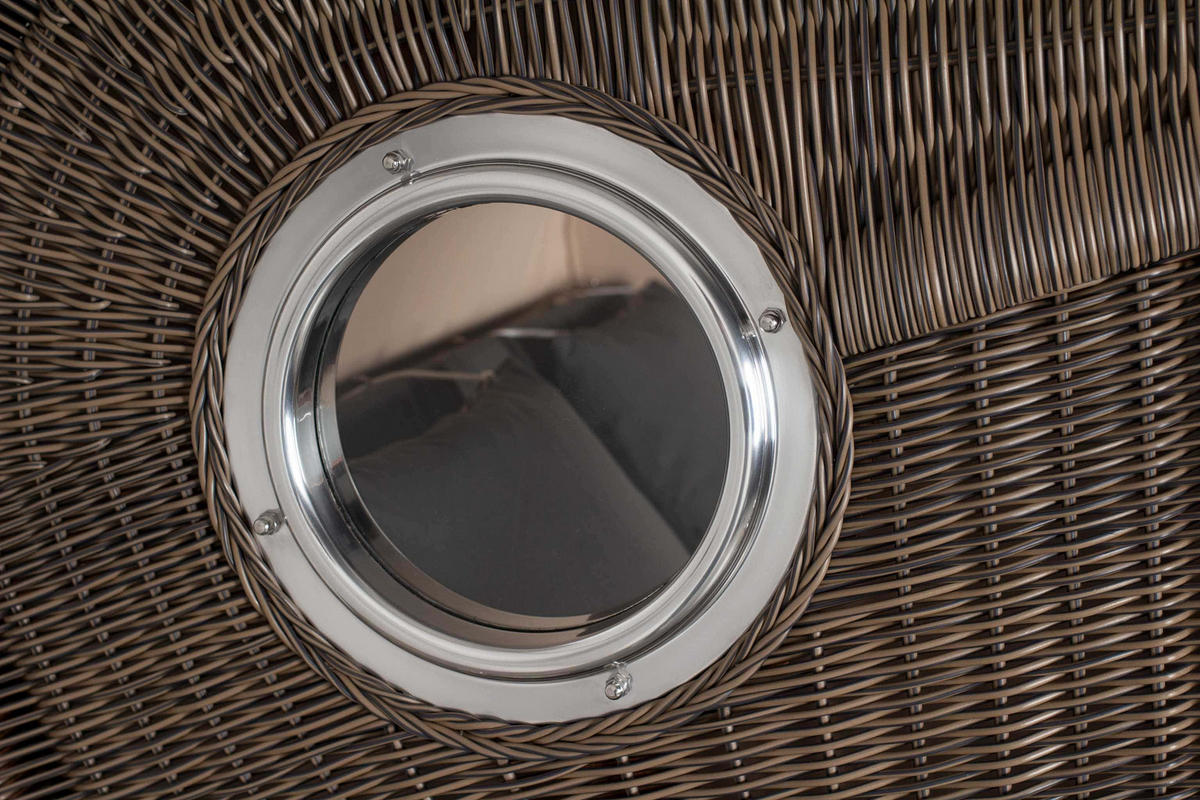 STRANDKORB XXL Düne Grande 2,5 Sitzer - Anthrazit/Schwarz, Metall (142/170/95cm) - Mr. Deko