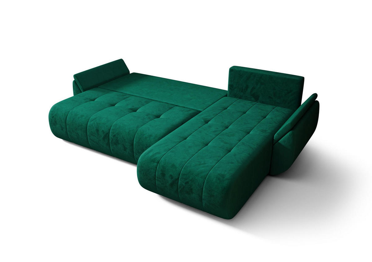 ECKSOFA mit Schlaffunktion TOKYO Wind 21 - Braun/Grau, Textil (280/185cm) - Bedante