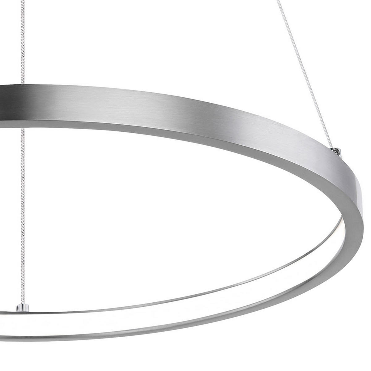 LED HÄNGELEUCHTE RALPH Silber Nickel-matt - Silberfarben, Metall (38.5/38.5/120cm) - Globo Lighting