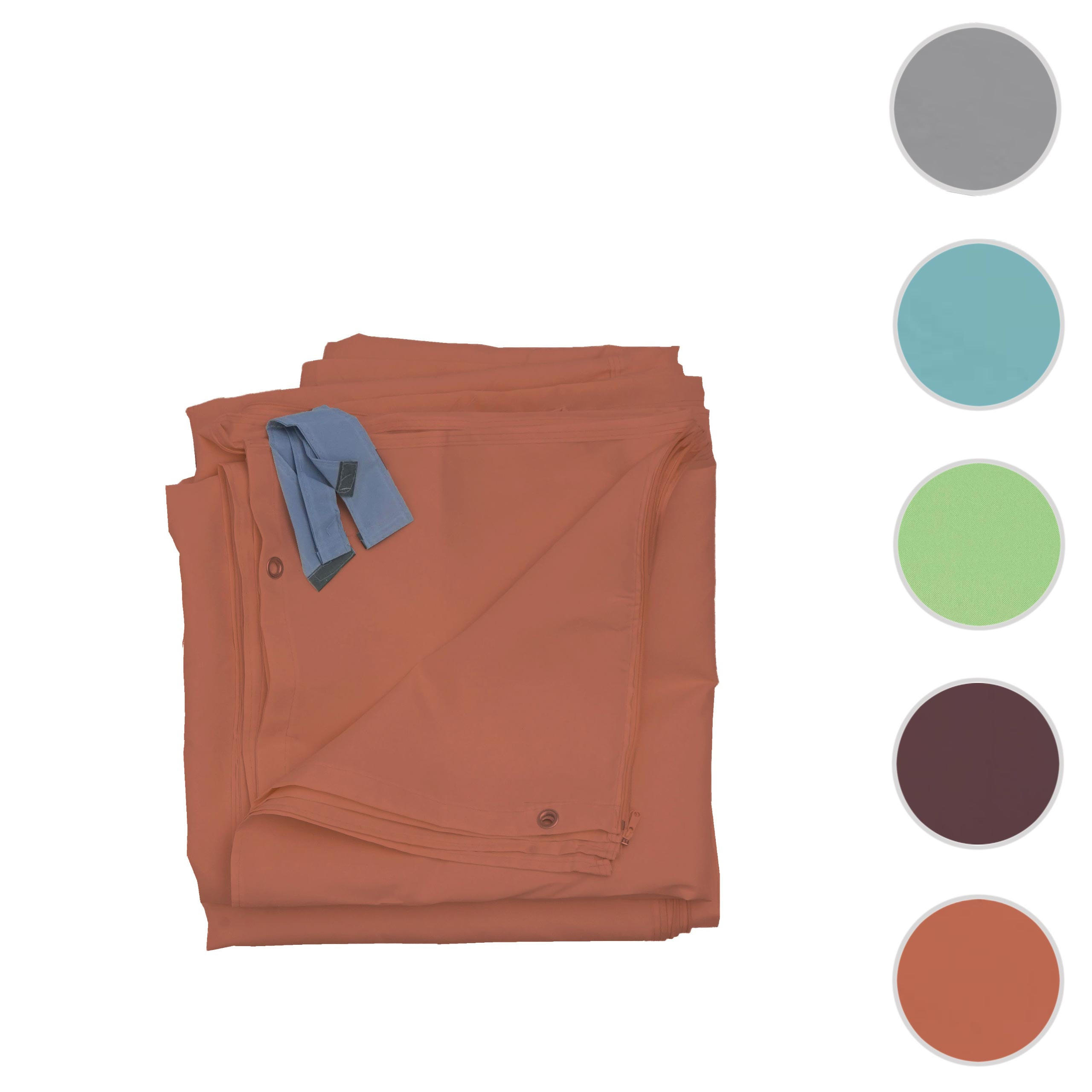 SEITENWAND PERGOLA CALPE Orange, Braun - Orange/Braun, Textil (383/205/1cm) - MCW